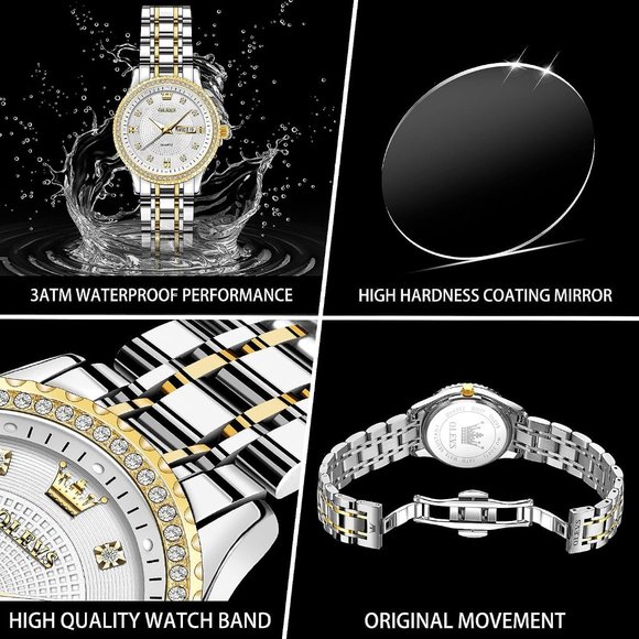 OLEVS Women Silver Gold Small Face Analog Quartz Casual Waterproof Watches main image 6